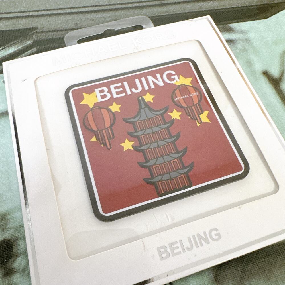 Michael Kors 32H6MZBN1L Beijing Leather Sticker Pagoda Lantern Bag Charm NWT